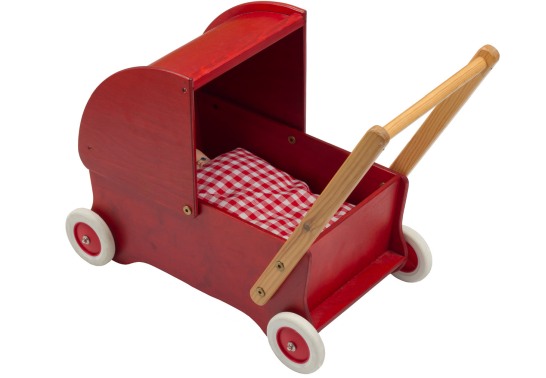 röd barnvagn